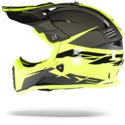 LS2 MX437 Fast Evo Roar Mat Zwart Hi-V Geel Crosshelm -Scorpion Winkel Ls2 mx 437 fast evo roar matt black hi v yellow.11