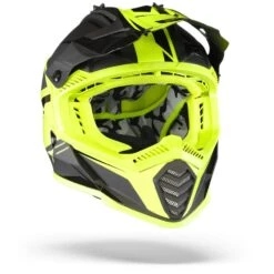 LS2 MX437 Fast Evo Roar Mat Zwart Hi-V Geel Crosshelm -Scorpion Winkel Ls2 mx 437 fast evo roar matt black hi v yellow.35