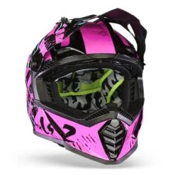 LS2 MX437 Fast Evo Verve Zwart Fluo Roze Crosshelm -Scorpion Winkel Ls2 mx437 fast evo verve black fluo pink.35