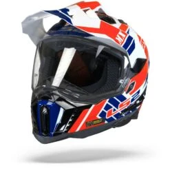 LS2 MX701 Explorer Atlantis Glans Wit Rood Blauw Adventure Helm -Scorpion Winkel Ls2 mx701 explorer atlantis white blue red.04