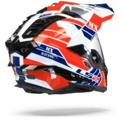 LS2 MX701 Explorer Atlantis Glans Wit Rood Blauw Adventure Helm -Scorpion Winkel Ls2 mx701 explorer atlantis white blue red.24