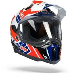 LS2 MX701 Explorer Atlantis Glans Wit Rood Blauw Adventure Helm -Scorpion Winkel Ls2 mx701 explorer atlantis white blue red.34