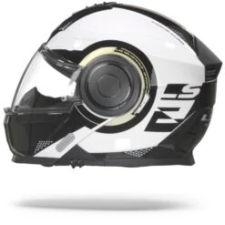 LS2 FF902 Scope Arch Glans Wit Titanium Systeemhelm