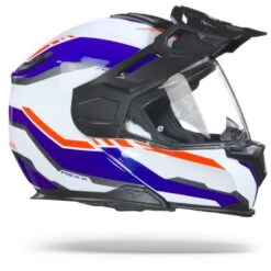 Nexx X.Vilijord Continental Wit Blauw Rood Systeemhelm -Scorpion Winkel Nexxx.vjcontinentalwhitebluered.29