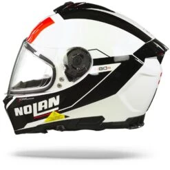 Nolan N80-8 Mandrake N-Com 49 Metal Wit Zwart Rood Integraalhelm -Scorpion Winkel Nolan n80 8 mandrake n com 49.11