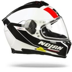 Nolan N80-8 Mandrake N-Com 49 Metal Wit Zwart Rood Integraalhelm -Scorpion Winkel Nolan n80 8 mandrake n com 49.29