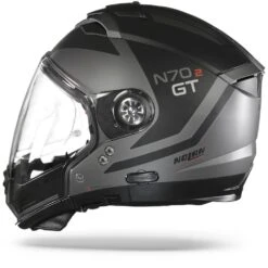 Nolan N70-2 GT Glaring N-Com 046 Mat Lava Grijs Zwart Multihelm -Scorpion Winkel Nolan N70 2 GT Glaring N Com 046.11
