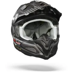 Scorpion VX-22 Air Ares Mat Zwart-Silver Crosshelm -Scorpion Winkel Scorpion vx 22 air ares matt black silver.35