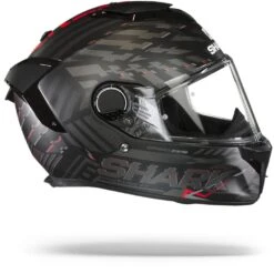 Shark Spartan GT Bcl. Micr. E-Brake Mat Mat Zwart Rood Antraciet KRA Integraalhelm -Scorpion Winkel Shark spartan gt bcl micr e brake mat mat black red anthracite kra.29