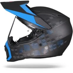 AGV AX9 Antartica Mat Zwart Blauw Adventure Helm -Scorpion Winkel agv ax9 antartica matt black cyan.10 1