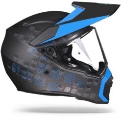 AGV AX9 Antartica Mat Zwart Blauw Adventure Helm -Scorpion Winkel agv ax9 antartica matt black cyan.29 1