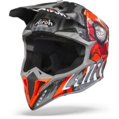 Airoh Wraap Alien Zwart Rood Crosshelm -Scorpion Winkel airoh wraap alien black red frontpage