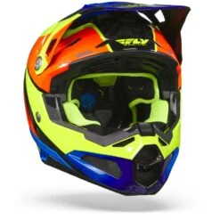 FLY Racing Formula Carbon Prime Hi-Vis Blauw Rood Crosshelm