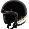 Helstons Evasion Carbon Fiber Zwart Wit Goud Jethelm -Scorpion Winkel helstons evasion helmet carbon fiber black white gold