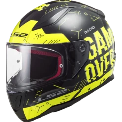 LS2 FF353 Rapid Player H-V Geel Zwart Integraalhelm