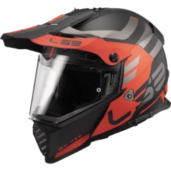 LS2 MX436 Pioneer Evo Adventurer M.Zwart Oranje Adventure Helm
