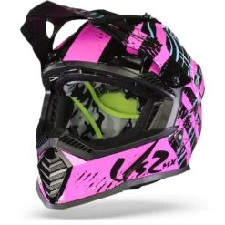 LS2 MX437 Fast Evo Verve Zwart Fluo Roze Crosshelm -Scorpion Winkel ls2 mx437 fast evo verve black fluo pink frontpage