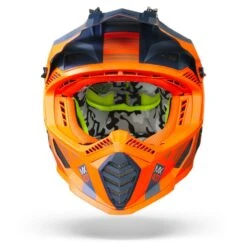 LS2 MX437 Fast Evo Xcode Mat Fl. Oranje Blauw Crosshelm -Scorpion Winkel ls2 mx437 fast evo xcode matt fl orange blue.01