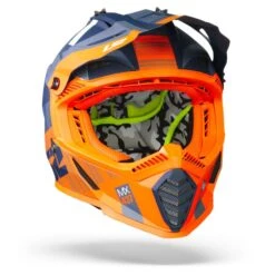 LS2 MX437 Fast Evo Xcode Mat Fl. Oranje Blauw Crosshelm -Scorpion Winkel ls2 mx437 fast evo xcode matt fl orange blue.35