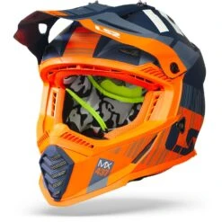 LS2 MX437 Fast Evo Xcode Mat Fl. Oranje Blauw Crosshelm -Scorpion Winkel ls2 mx437 fast evo xcode matt fl orange blue frontpage