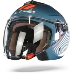 LS2 OF573 Twister II Luna Mat Blauw Wit Jethelm -Scorpion Winkel ls2 of 573 twister ii luna matt blue white frontpage