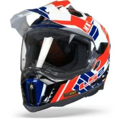LS2 MX701 Explorer Atlantis Glans Wit Rood Blauw Adventure Helm -Scorpion Winkel ls2 mx701 explorer atlantis white blue red frontpage