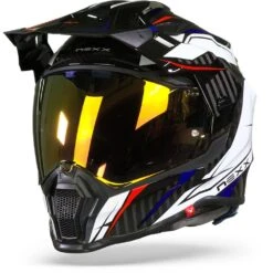 Nexx X.WRL Atika Wit Rood Adventure Helm -Scorpion Winkel nexx x wrl atika white red frontpage