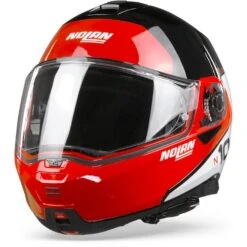 Nolan N100-5 Plus Distinctive 27 Glans Zwart Rood Wit Systeemhelm -Scorpion Winkel nolann100 5plusdistinctive27glossyblackred frontpage