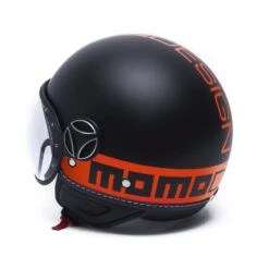 Momodesign Fgtr Classic Momo E2205 Fluo Matt Zwart Rood Jethelm