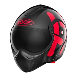 ROOF BoXXer Twin Zwart Rood Systeemhelm -Scorpion Winkel roof boxxer twin black red