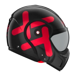 ROOF BoXXer Twin Zwart Rood Systeemhelm