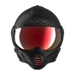 ROOF Roadster Iron Mat Zwart Rood Jethelm