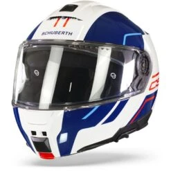 Schuberth C5 Master Wit Blauw Systeemhelm -Scorpion Winkel schuberth c5 master white blue frontpage