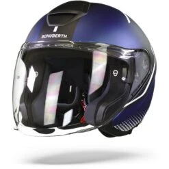 Schuberth M1 Pro Mercury Blauw Wit Jethelm -Scorpion Winkel schuberth m1 pro murcury blue white frontpage