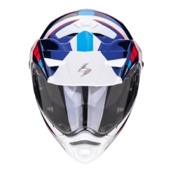 Scorpion ADX-2 Camino Pearl Wit-Blauw-Rood Adventure Helm