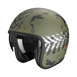 Scorpion Belfast Evo Nevada Mat Groen Zilver Jet Helm