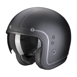 Scorpion Belfast Evo Retrol Mat Zwart-Silver Jethelm