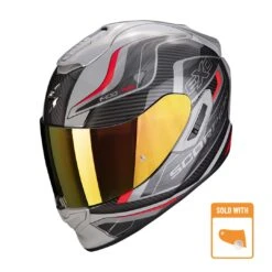 Scorpion Exo-1400 Evo Air Attune Grijs-Zwart-Rood Integraalhelm -Scorpion Winkel scorpion exo 1400 evo air attune grey black red