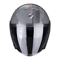 Scorpion EXO-230 Sr Cement Grijs-Rood Jethelm -Scorpion Winkel scorpion exo 230 sr cement grey red 2