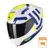 Scorpion Exo-391 Arok Wit-Blauw-Neon Integraalhelm -Scorpion Winkel scorpion exo 391 arok white blue neon yellow