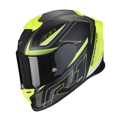 Scorpion Exo-R1 Evo Air Gaz Mat Zwart Neon Geel Integraalhelm