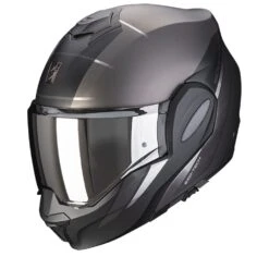 Scorpion Exo-Tech Evo Primus Mat Zilver-Zwart Systeemhelm Helm