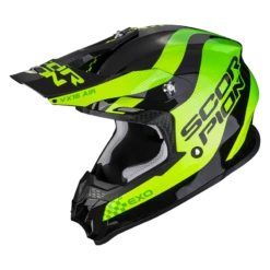 Scorpion VX-16 Evo Air Soul Zwart-Groen Crosshelm -Scorpion Winkel scorpion vx 16 evo air soul black green 1 2