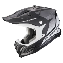 Scorpion VX-22 Air Attis Mat Zwart-Silver Crosshelm