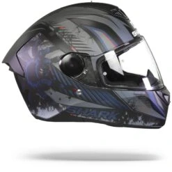 Shark D-Skwal 2 Atraxx Mat Zwart Antraciet Blauw KAB Integraalhelm