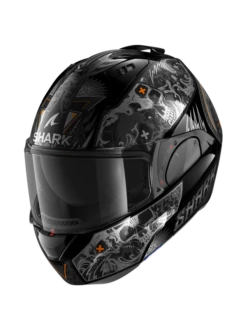 Shark Evo ES K-Rozen Zwart Antraciet Oranje KAO Systeemhelm -Scorpion Winkel shark evo es k rozen black anthracite orange kao 1
