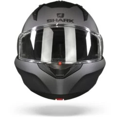 Shark Evo ES Kedje Mat Zwart Antraciet Zwart KAK Systeemhelm -Scorpion Winkel shark evo es kedje mat black anthracite black kak.01