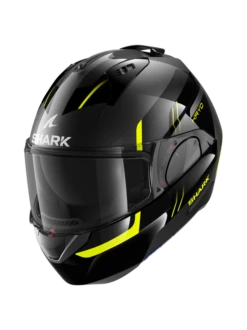Shark Evo ES Kryd Antraciet Zwart Geel AKY Systeemhelm -Scorpion Winkel shark evo es kryd anthracite black yellow aky 1