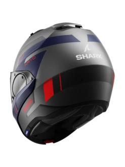 Shark Evo ES Kryd Mat Antraciet Blauw Rood ABR Systeemhelm -Scorpion Winkel shark evo es kryd mat anthracite blue red abr 2