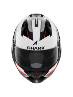 Shark Evo ES Kryd Wit Zwart Rood WKR Systeemhelm -Scorpion Winkel shark evo es kryd white black red wkr 3